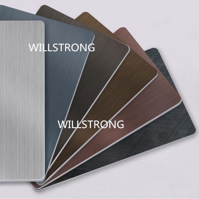 Do alumínio de prata esparadrapo da cor 5mm do polímero de Du Pont de 3003 séries painéis de parede comerciais exteriores da construção